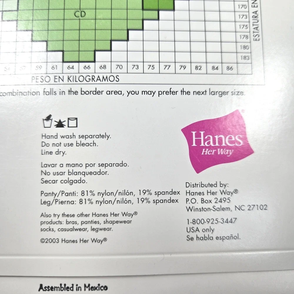 2 vtg Hanes Her Way Control Top Pantyhose Comfort Collection CD Nude Bare Almost